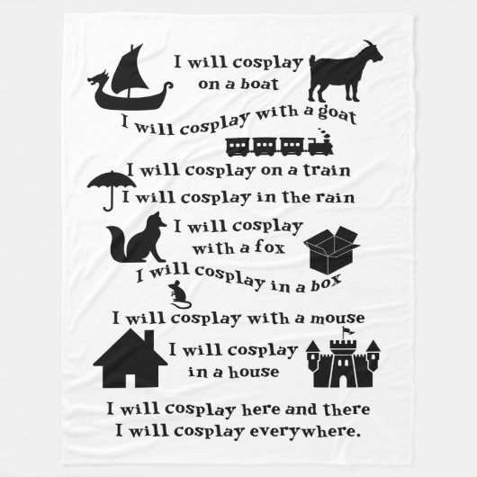 Ik zal Cosplay Fleece Deken (Voorkant)