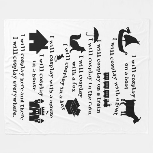 Ik zal Cosplay Fleece Deken (Voorkant (Horizontaal))