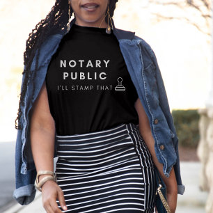 Ik zal dat grappige zwarte notaris publiek laten s t-shirt