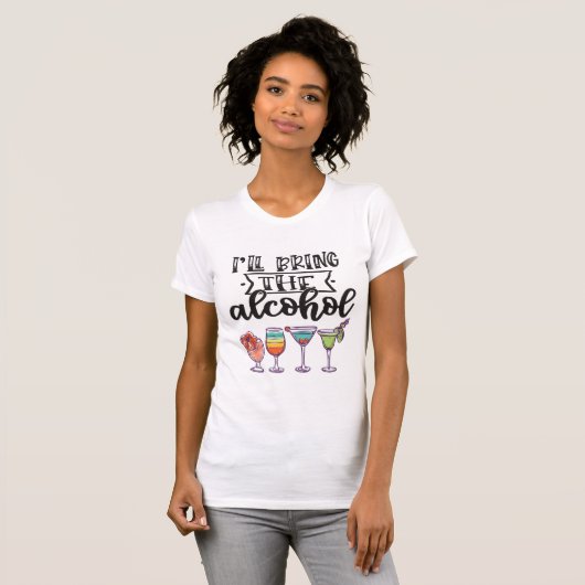 Ik zal de alcoholkleurige cocktails leuk maken t-shirt (Voorkant volledig)