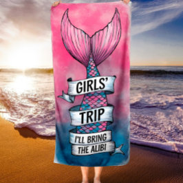 Ik zal de Alibi Mermaid Tail Girls 'Trip brengen Strandlaken