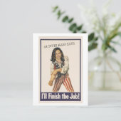 Ik zal de baan afmaken. briefkaart (Staand voorkant)