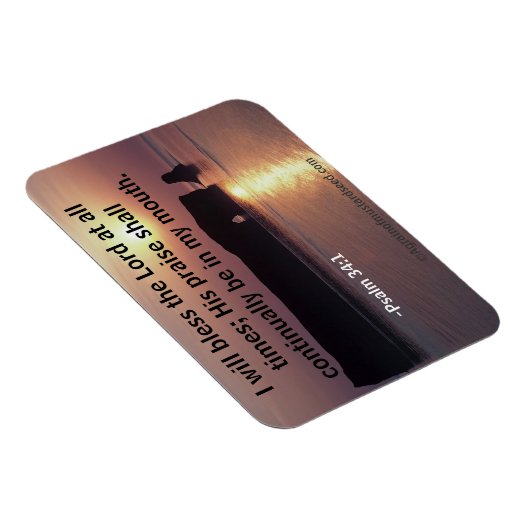 Ik zal de Heer bijbel citaten zegenen Magneet (Rechterzijde)