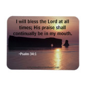 Ik zal de Heer bijbel citaten zegenen Magneet (Horizontaal)