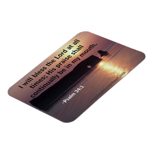 Ik zal de Heer bijbel citaten zegenen Magneet (Linkerzijde)