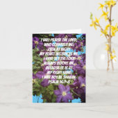 Ik zal de Heer Psalm prijzen 16:7-8 Bloemenbijbel Kaart (Gele Bloem)