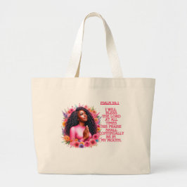 Ik zal de Heer zegenen! Grote Tote Bag
