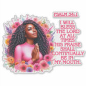 Ik zal de Heer zegenen! Sticker (Voorkant)