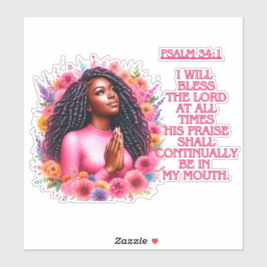 Ik zal de Heer zegenen! Sticker (Vel)