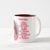 Ik zal de Heer zegenen! Tweekleurige Koffiemok (Voorkant rechts)