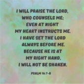 Ik zal de Lord Bible Verse Laptop prijzen Sticker (Voorkant)