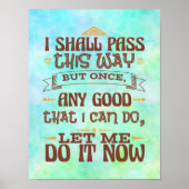 Ik zal deze maar één keer overnemen - bevorder ins poster (Voorkant)