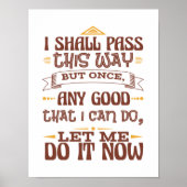 Ik zal deze maar één keer overnemen - bevorder ins poster (Voorkant)