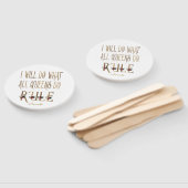 IK ZAL DOEN WAT ALLE KONINGINNEN DOEN REGEL monogr Handwaaier (Niet-gemonteerd)