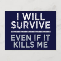 IK ZAL EEN aangepast briefkaart OVERLEVEN