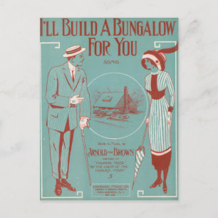 Ik zal een Bungalow voor u bouwen Briefkaart