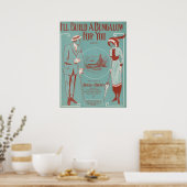 Ik zal een Bungalow voor u bouwen Poster (Keuken)