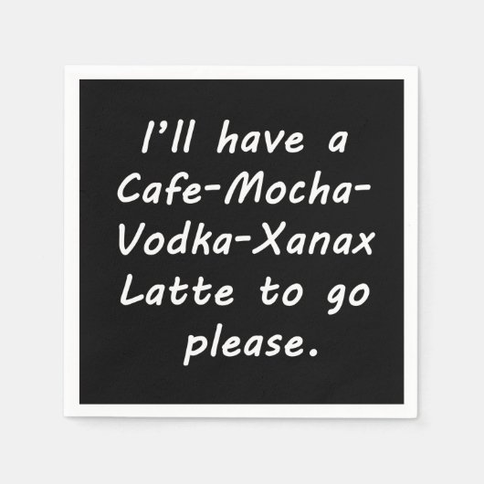 Ik zal een latte hebben servet (Voorkant)