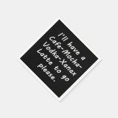 Ik zal een latte hebben servet (Hoek)