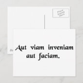 Ik zal een manier vinden of een manier maken briefkaart (Voorkant / Achterkant)