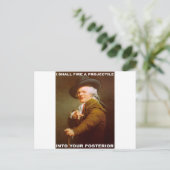 Ik zal een projectiel afvuren briefkaart (Staand voorkant)