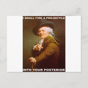 Ik zal een projectiel afvuren briefkaart