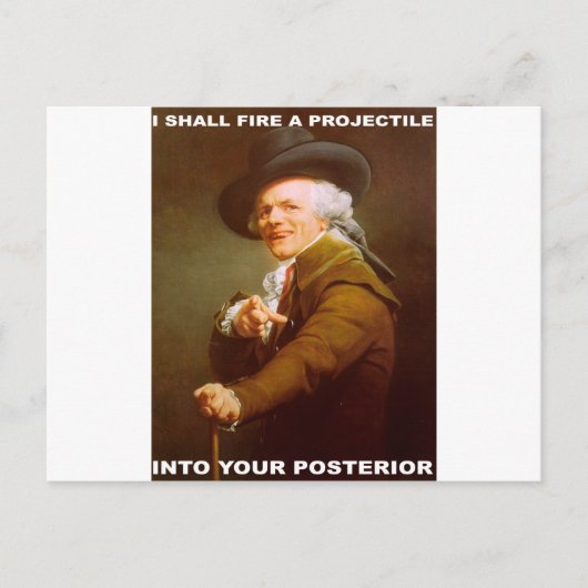 Ik zal een projectiel afvuren briefkaart (Voorkant)
