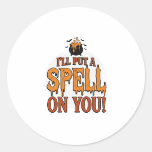 Ik Zal Een Spreuk Over Je Uitspreken Halloween Ket Ronde Sticker