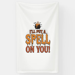 Ik Zal Een Spreuk Over Je Uitspreken Halloween Ket Spandoek