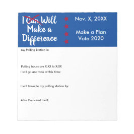 Ik zal een verschil maken in persoonlijke stemheri notitieblok