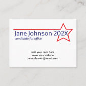 Ik zal een verschil maken Stemming 2020 Herinnerin Visitekaartje (Achterkant)