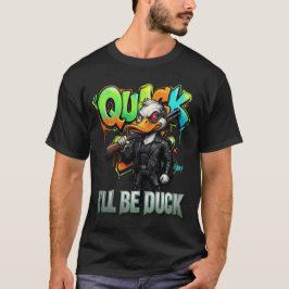 Ik Zal Eend Zijn – Grappig Gewapende Eend Cartoon T-shirt