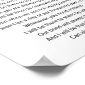 Ik zal er altijd zijn voor je vriendschapsgedicht. poster (Hoek)