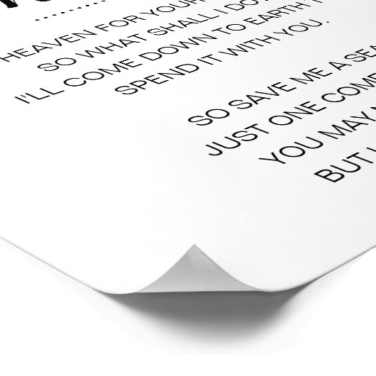 Ik zal er een herdenkingsbruiloft zijn poster (Hoek)