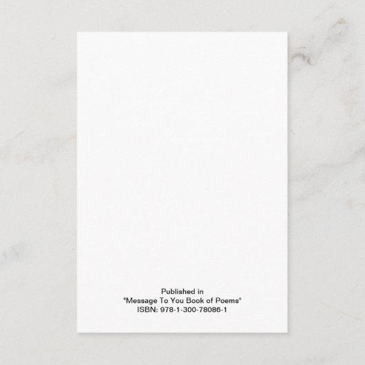 ‘Ik zal er zijn’, gedicht Informatiekaartje (Achterkant)