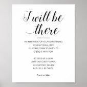 Ik Zal Er Zijn Herdenkingsgedicht Voor Doop Poster (Voorkant)