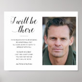 Ik zal er zijn met fotostoel voor herdenkingsstoel poster (Voorkant)