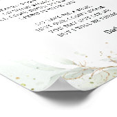 Ik zal er zijn Pink Flowers Memorial Wedding Poster (Hoek)