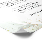 Ik zal er zijn Roze Bloemen Gedachtenisdoop Poster (Hoek)