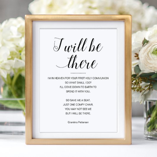 Ik zal er zijn voor de herdenking van de eerste he poster