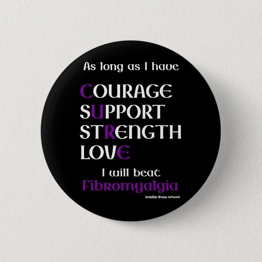 Ik zal Fibro Pinback Button verslaan (Voorkant)