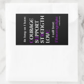 Ik zal...Fibro rechthoekig neteltje slaan Rechthoekige Sticker (Tas)