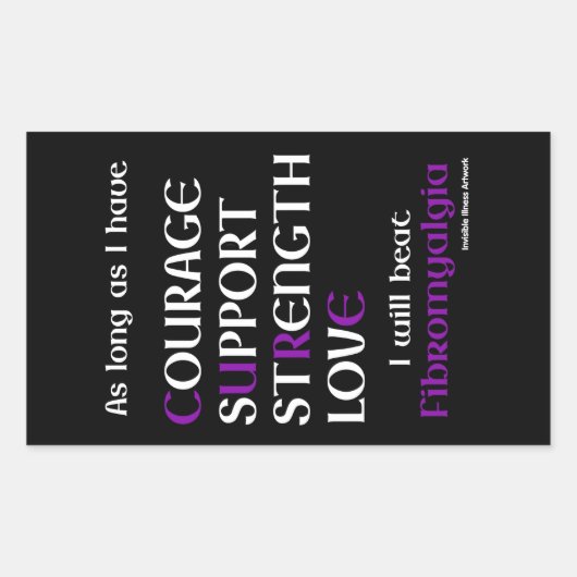 Ik zal...Fibro rechthoekig neteltje slaan Rechthoekige Sticker (Voorkant)