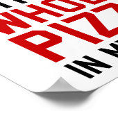 Ik zal Fitnees Hele Pizza zijn in mijn mond Poster (Hoek)