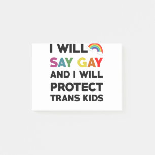 Ik Zal Gay Zeggen En Ik Zal Trans Kinderen Lgbtq B Post-it® Notes