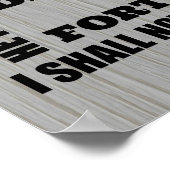 Ik zal geen Bijbelverversie verplaatsen Poster (Hoek)