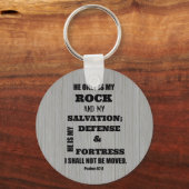 Ik zal geen Bijbelverversie verplaatsen Sleutelhanger (Voorkant)