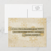 Ik zal geen kerst Charles Dickens Sneeuwvlok Feestdagenkaart (Voorkant / Achterkant)