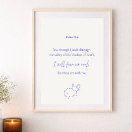 Ik Zal Geen Kwaad Vrezen Psalm 23:4 Christelijke P Poster