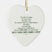 Ik zal geen Pistool dragen Keramisch Ornament (Rechts)